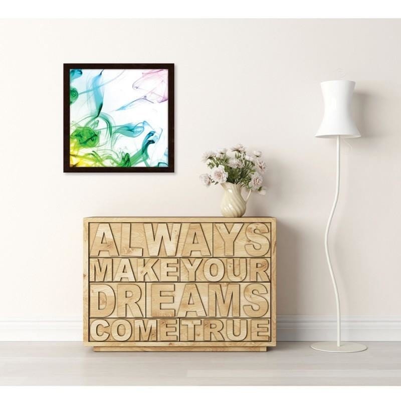 Glezna brūnā rāmī - Abstract color smoke  Home Trends DECO