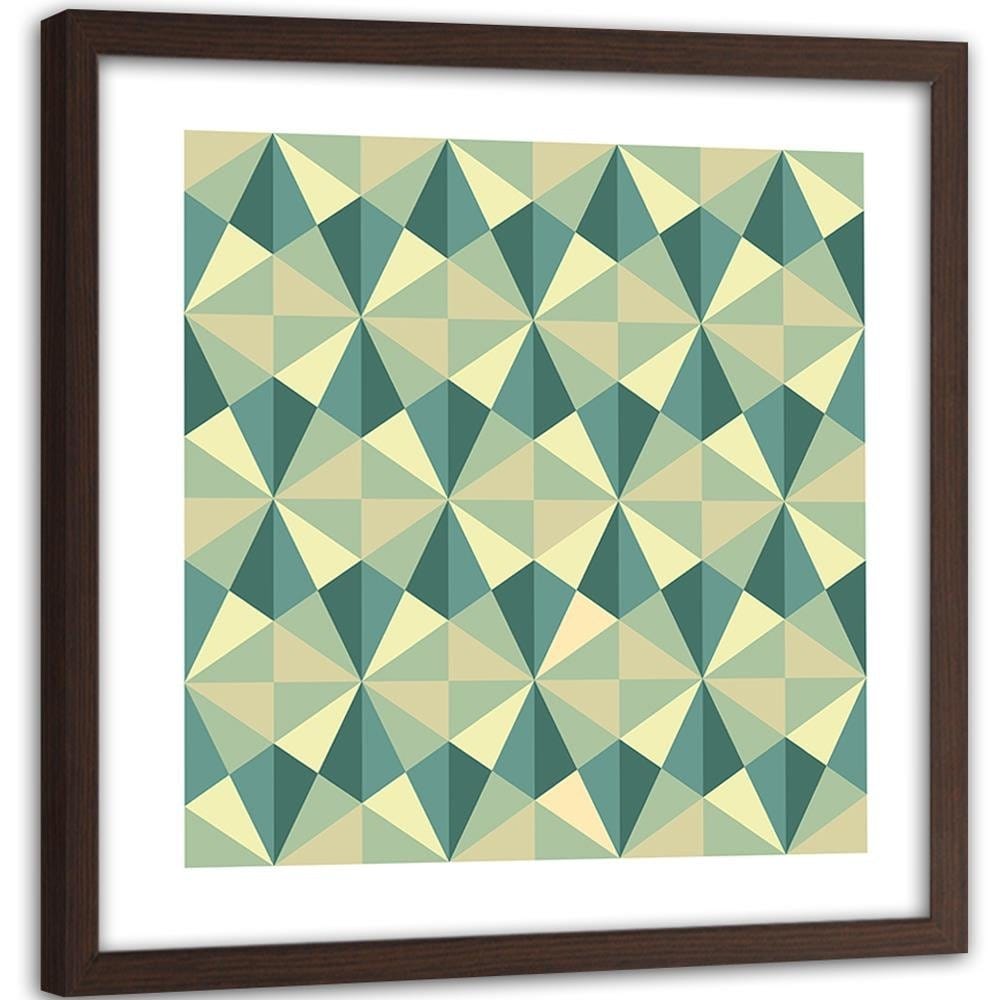 Glezna brūnā rāmī - Abstract Forms 1  Home Trends DECO