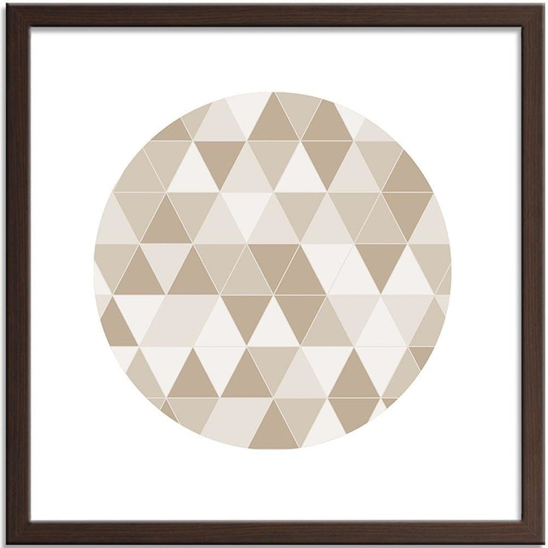 Glezna brūnā rāmī - Abstract Geometric Circle  Home Trends DECO