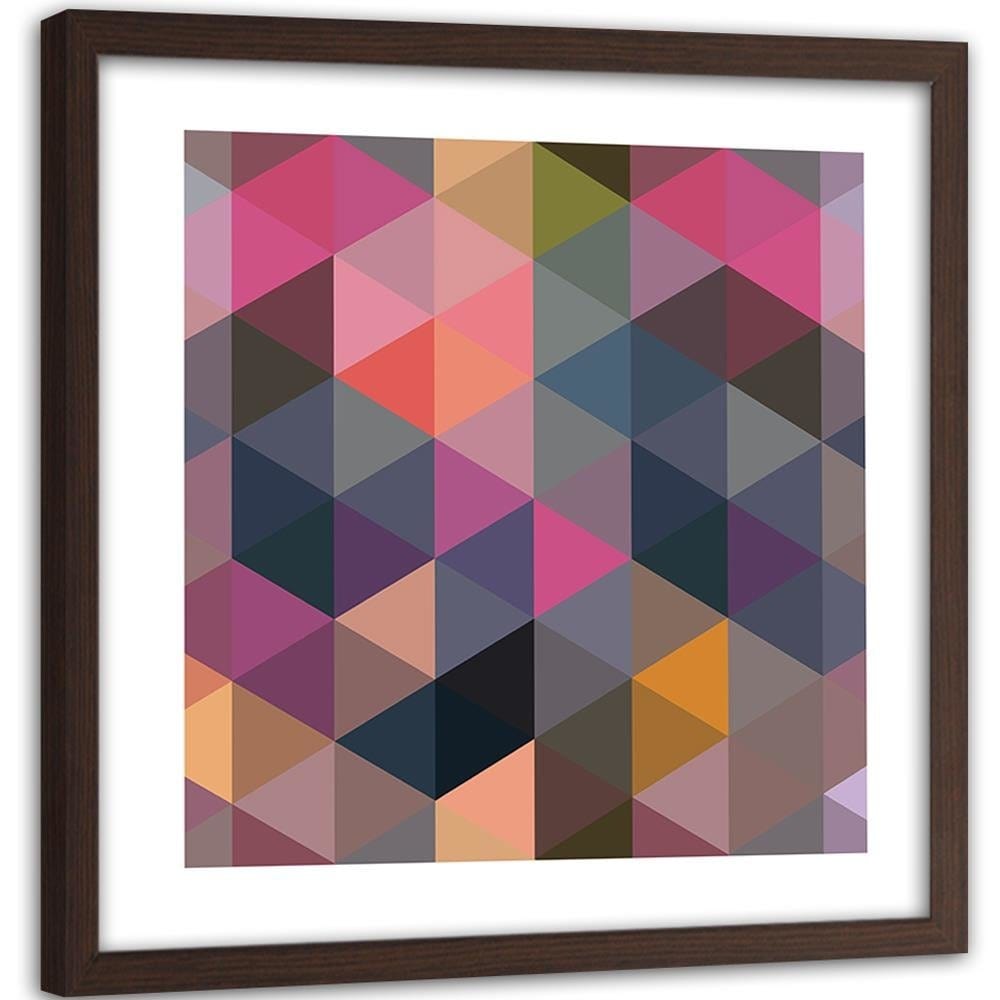 Glezna brūnā rāmī - Abstract Pattern 1  Home Trends DECO