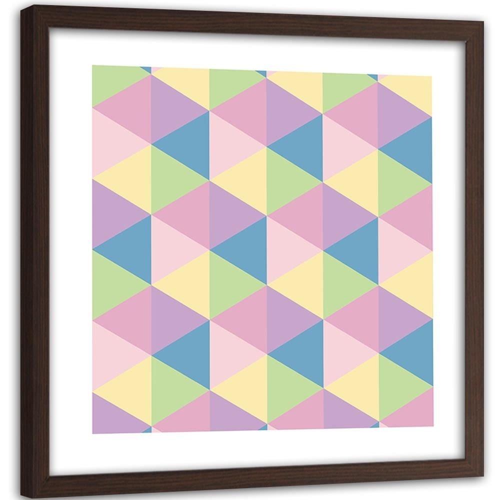 Glezna brūnā rāmī - Abstract Pattern 5  Home Trends DECO
