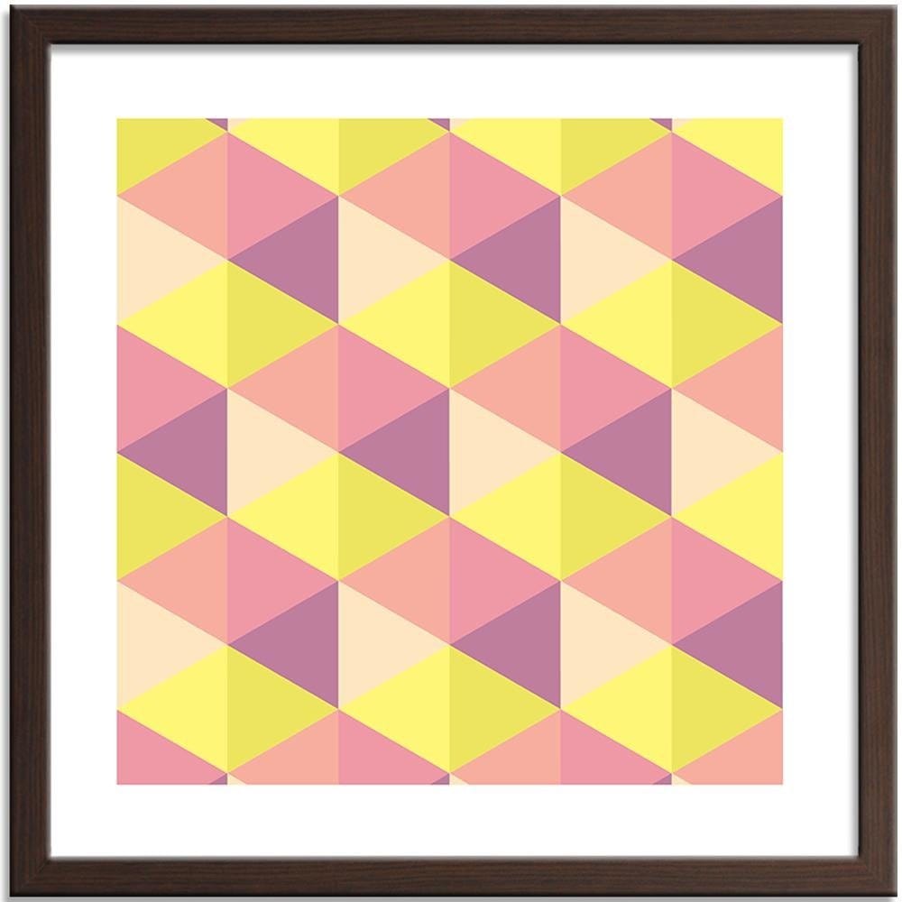 Glezna brūnā rāmī - Abstract Pattern 6  Home Trends DECO