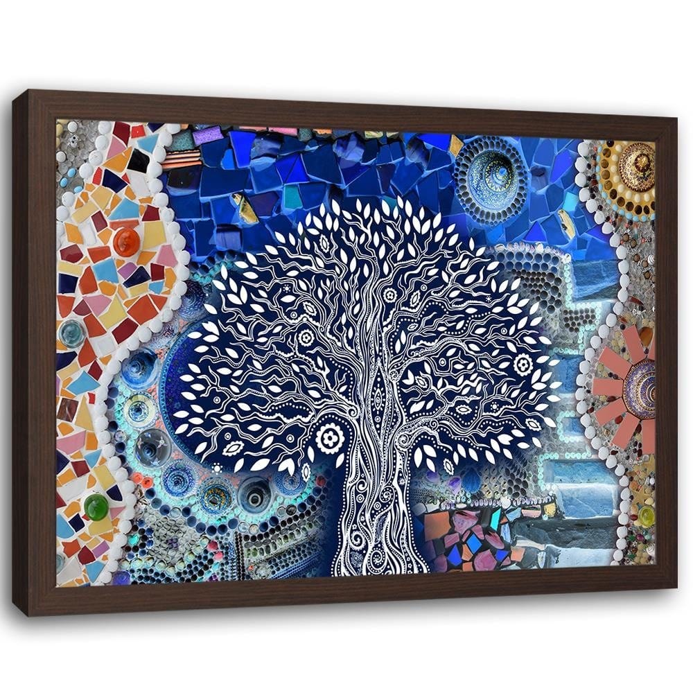 Glezna brūnā rāmī - Abstract Tree  Home Trends DECO