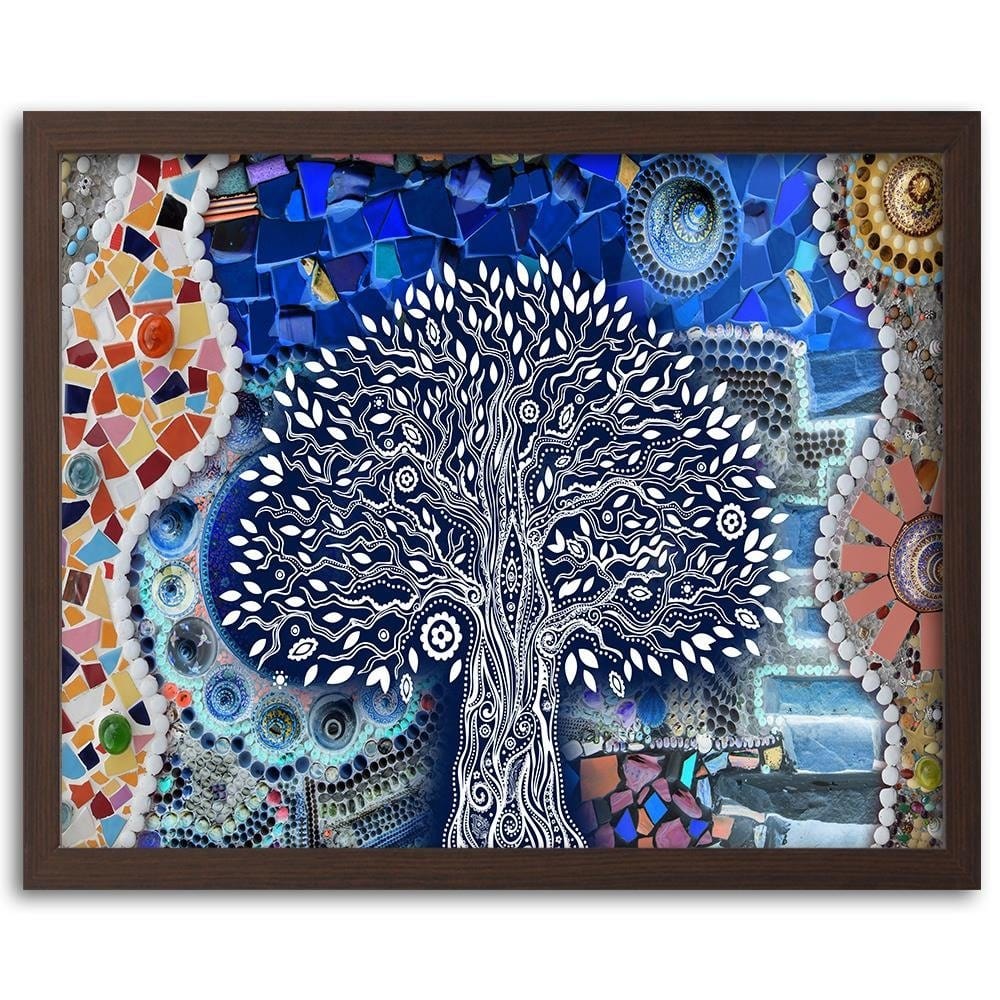 Glezna brūnā rāmī - Abstract Tree  Home Trends DECO