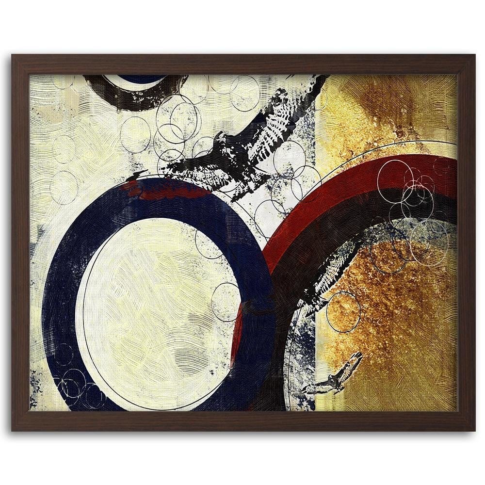Glezna brūnā rāmī - Abstraction Circles  Home Trends DECO