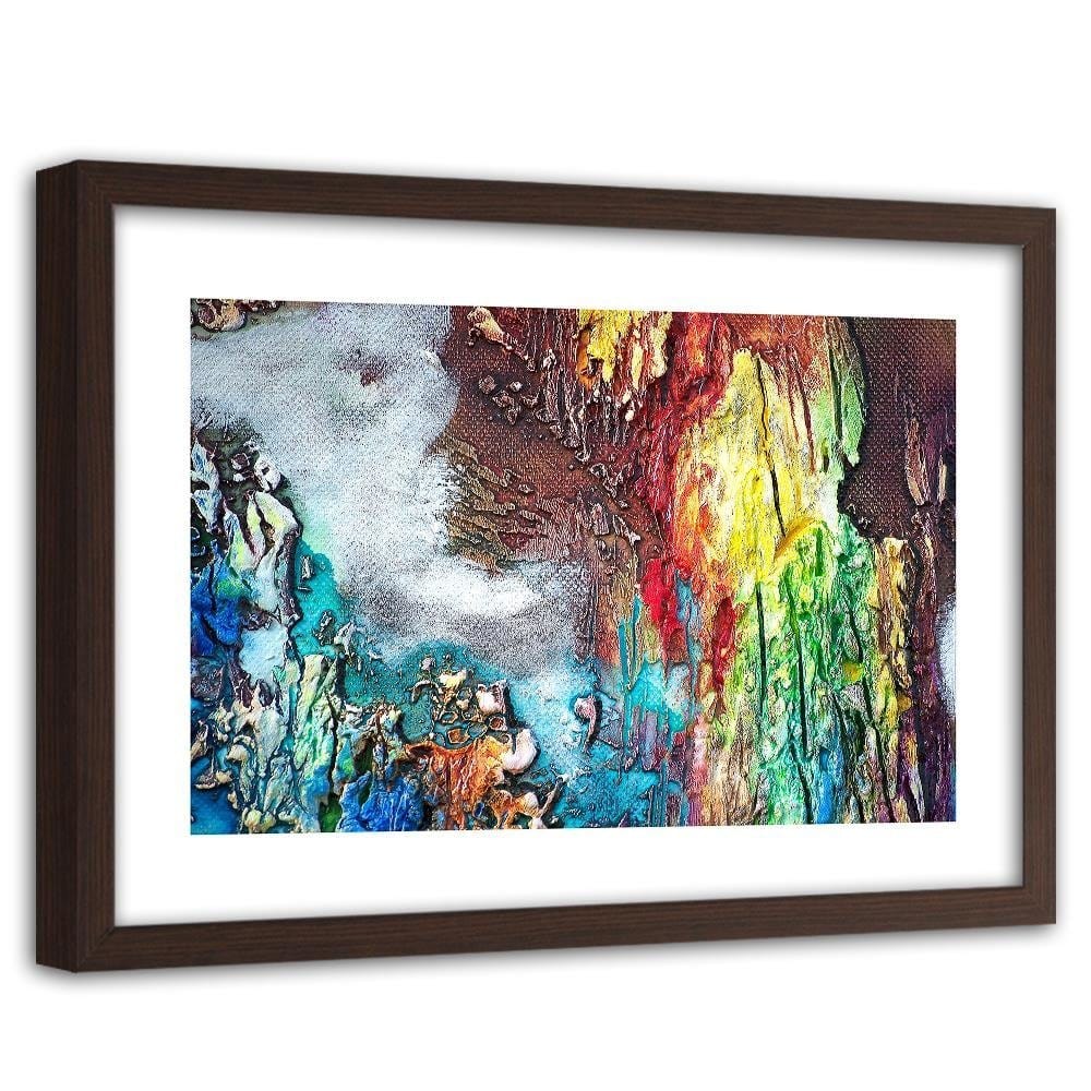 Glezna brūnā rāmī - Abstraction In Color  Home Trends DECO