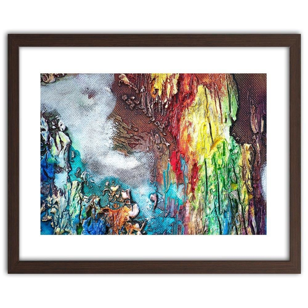 Glezna brūnā rāmī - Abstraction In Color  Home Trends DECO