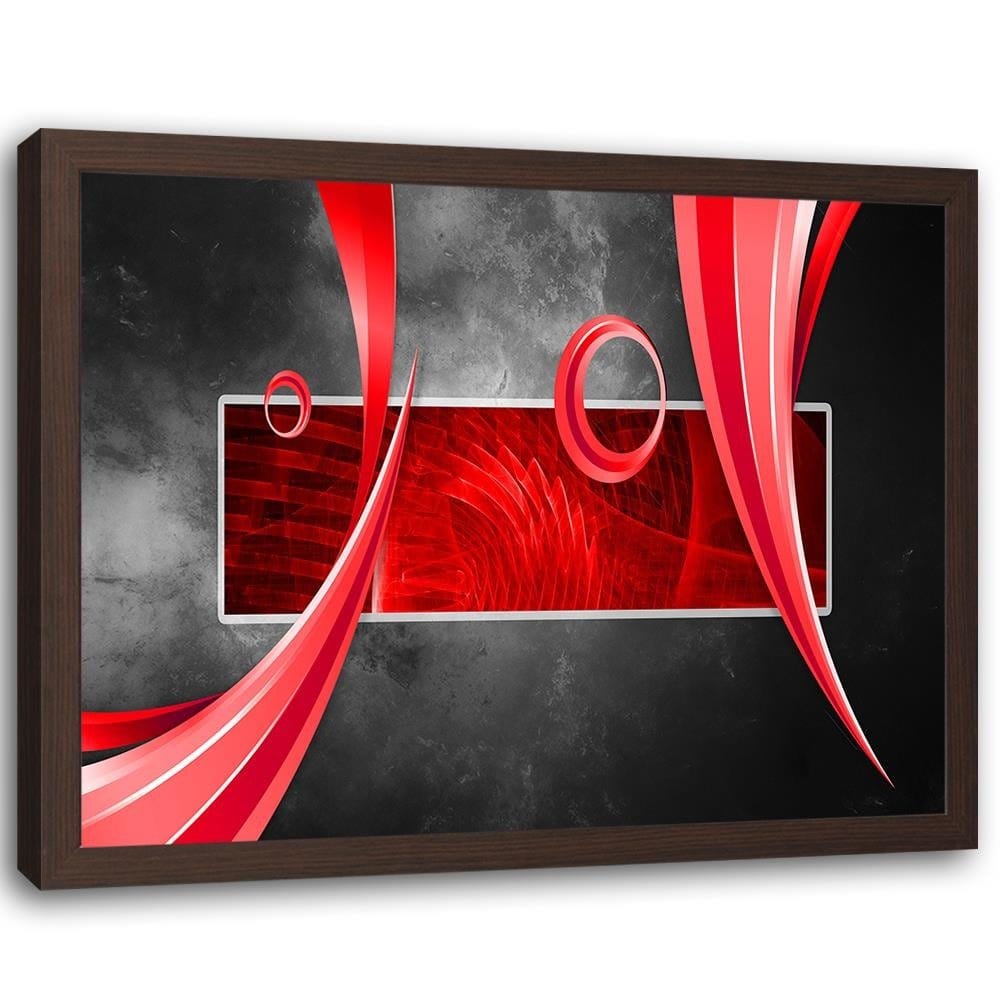 Glezna brūnā rāmī - Abstraction Shapes  Home Trends DECO