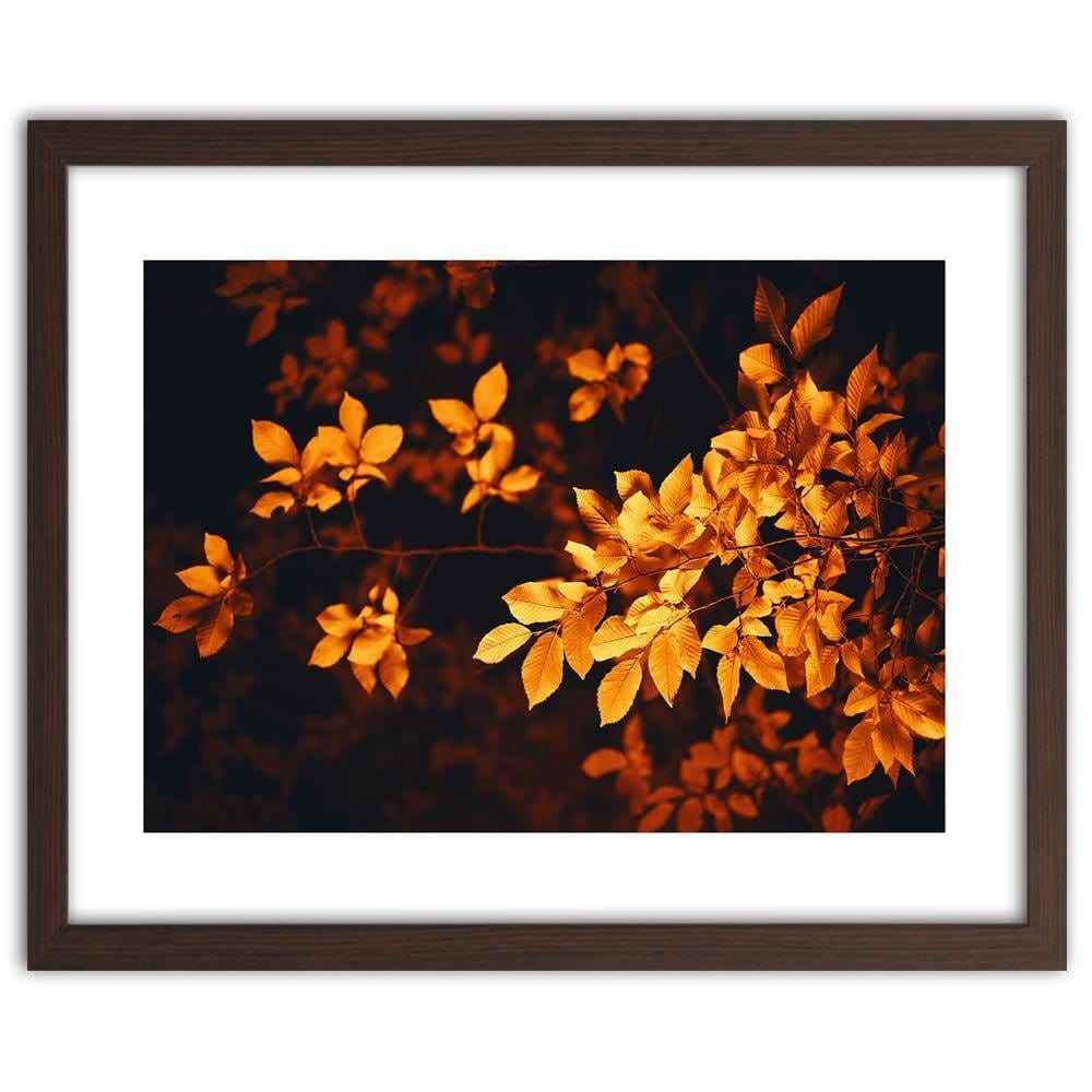 Glezna brūnā rāmī - Autumn Bush  Home Trends DECO