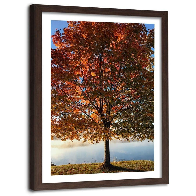 Glezna brūnā rāmī - Autumn Tree  Home Trends DECO