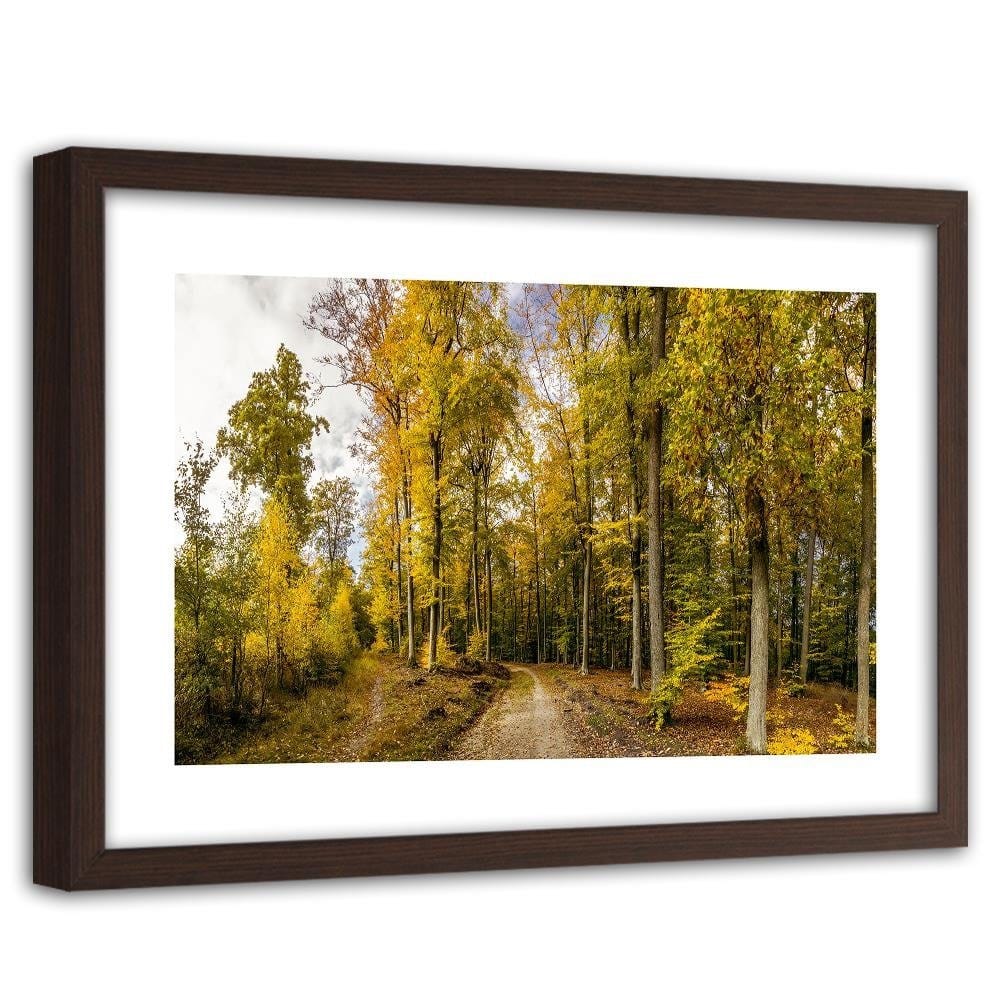 Glezna brūnā rāmī - Autumn Trees  Home Trends DECO