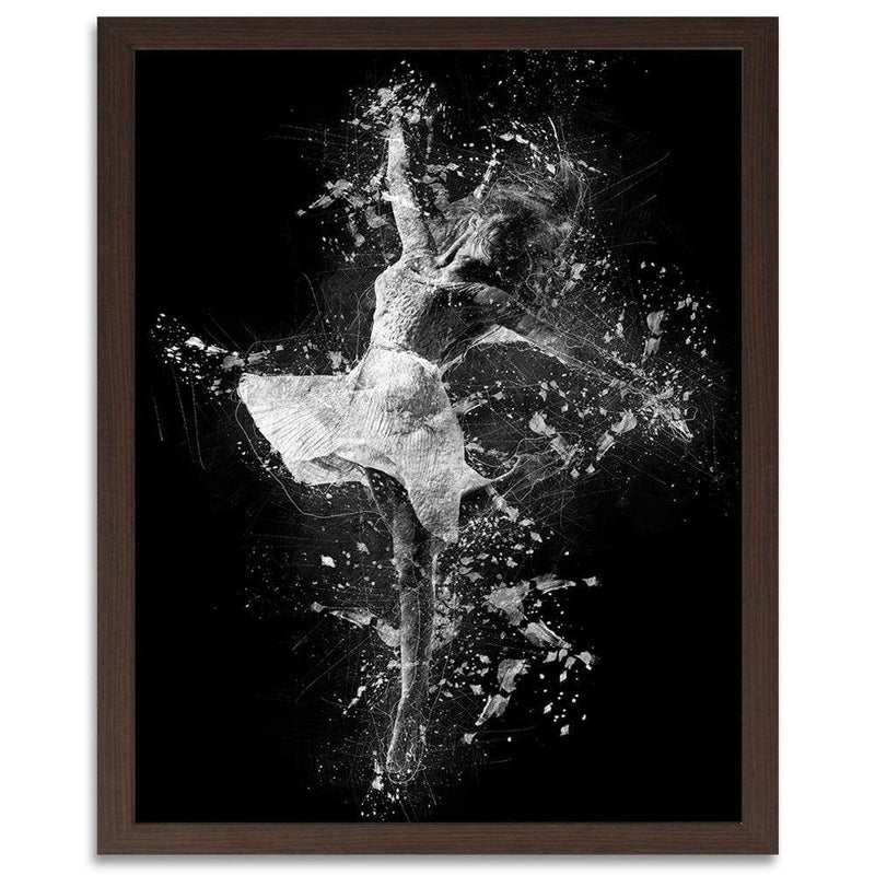 Glezna brūnā rāmī - Ballet dancer  Home Trends DECO
