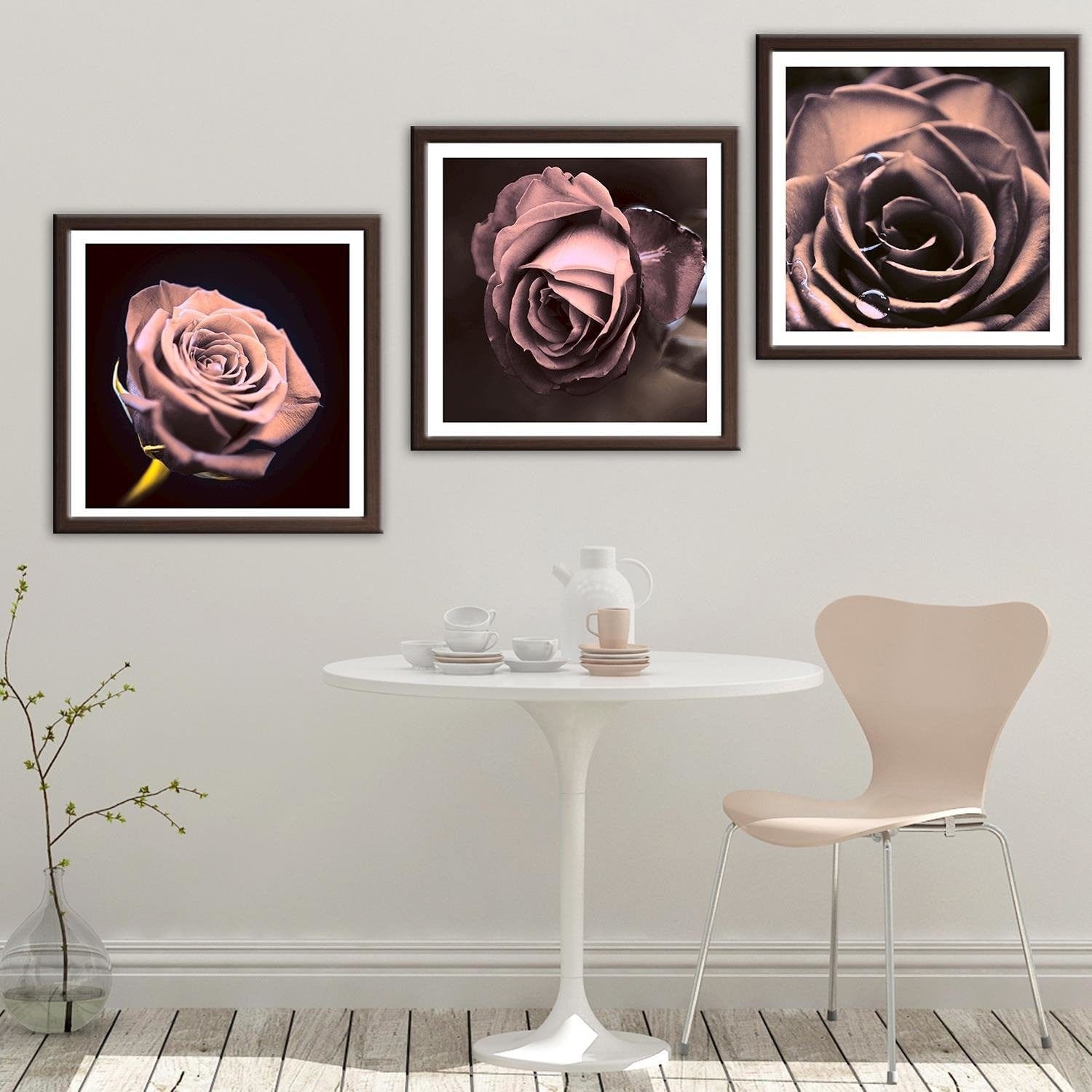 Glezna brūnā rāmī - Beautiful Rose  Home Trends DECO