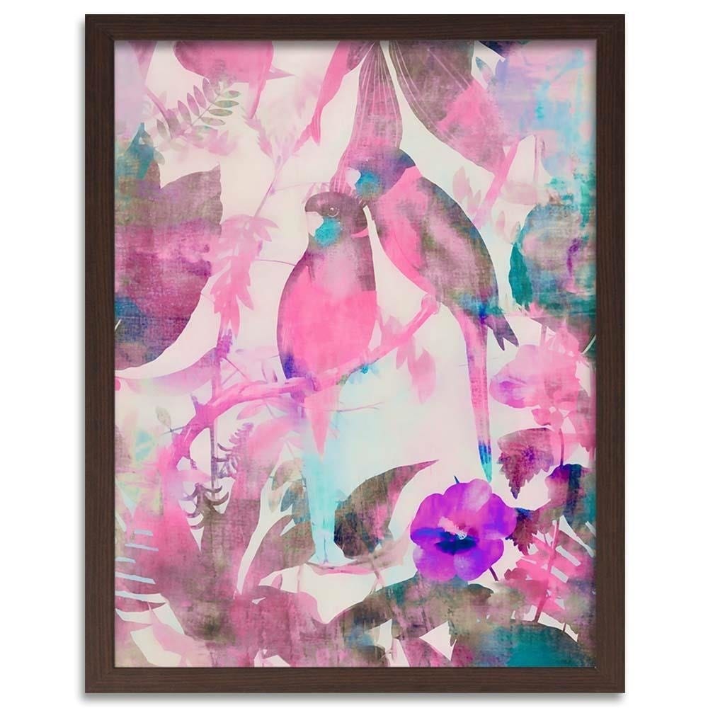 Glezna brūnā rāmī - Bird Courtship  Home Trends DECO