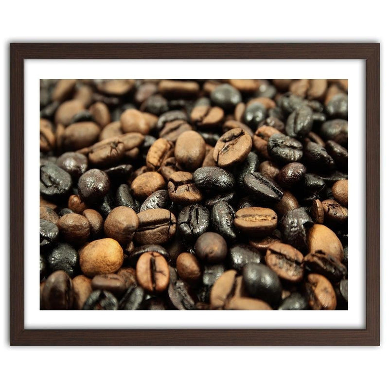 Glezna brūnā rāmī - Black And Brown Coffee Beans  Home Trends DECO