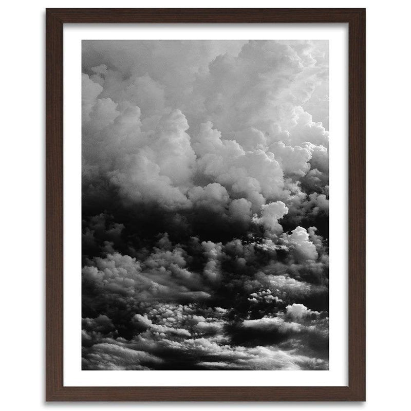 Glezna brūnā rāmī - Black Clouds  Home Trends DECO
