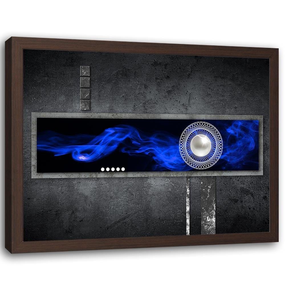 Glezna brūnā rāmī - Blue Abstraction  Home Trends DECO
