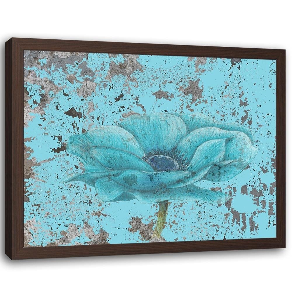 Glezna brūnā rāmī - Blue Orchid  Home Trends DECO