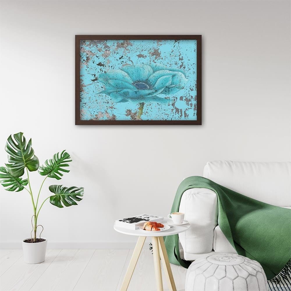 Glezna brūnā rāmī - Blue Orchid  Home Trends DECO