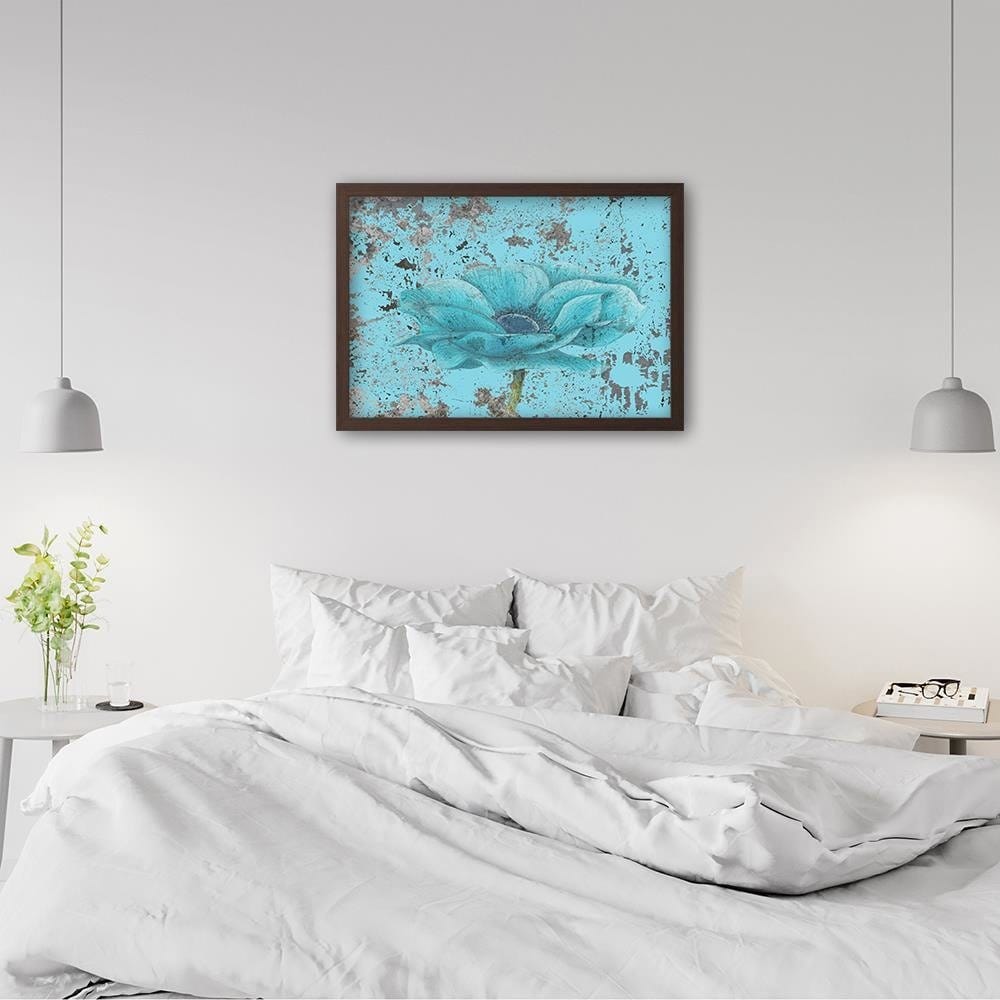 Glezna brūnā rāmī - Blue Orchid  Home Trends DECO