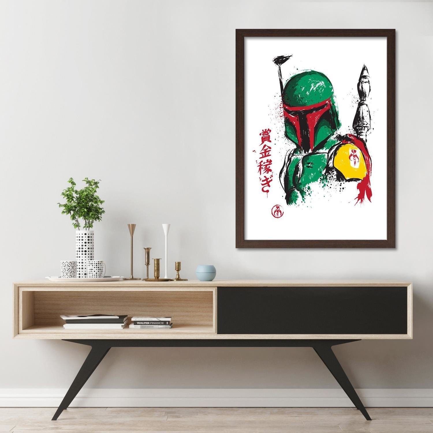 Glezna brūnā rāmī - Bounty Hunter Green  Home Trends DECO