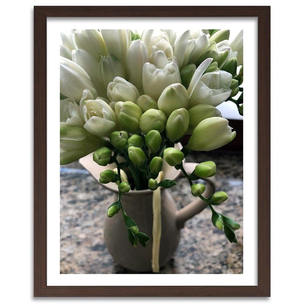 Glezna brūnā rāmī - Bouquet Of Freesia  Home Trends DECO