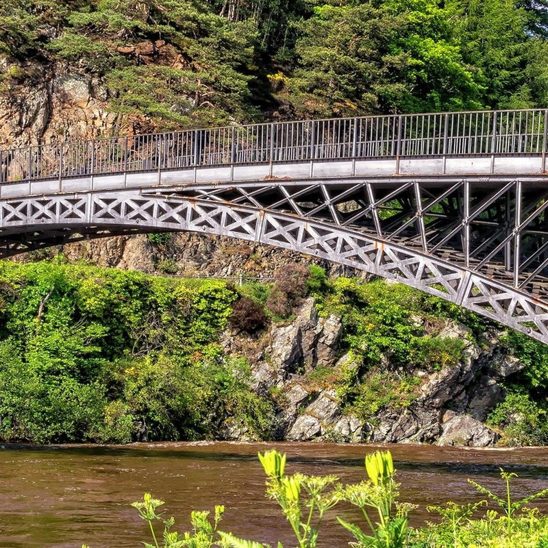 Glezna brūnā rāmī - Bridge Over The River  Home Trends DECO