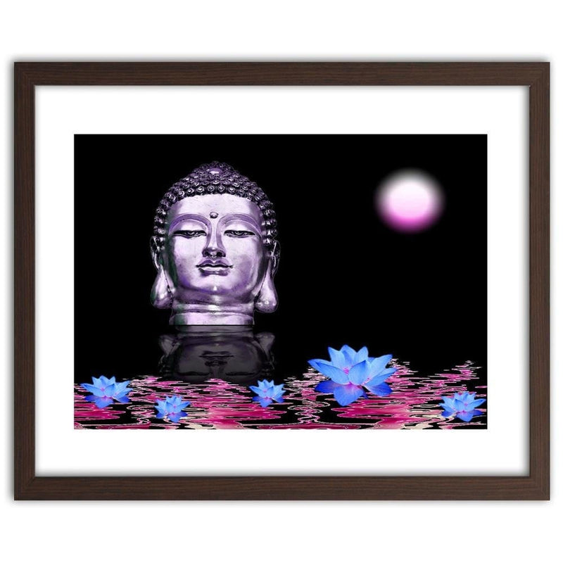 Glezna brūnā rāmī - Buddha At Sunset  Home Trends DECO