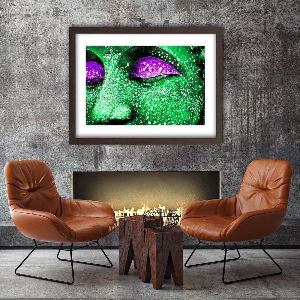Glezna brūnā rāmī - Buddha Eyes  Home Trends DECO