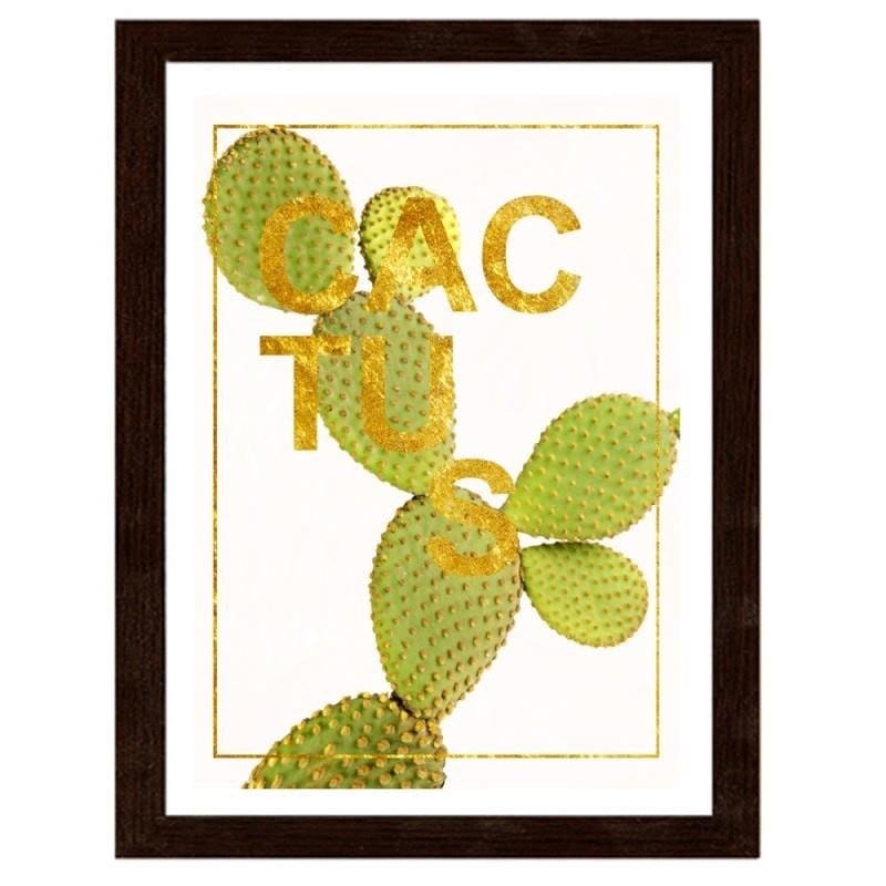 Glezna brūnā rāmī - Cactus 2  Home Trends DECO