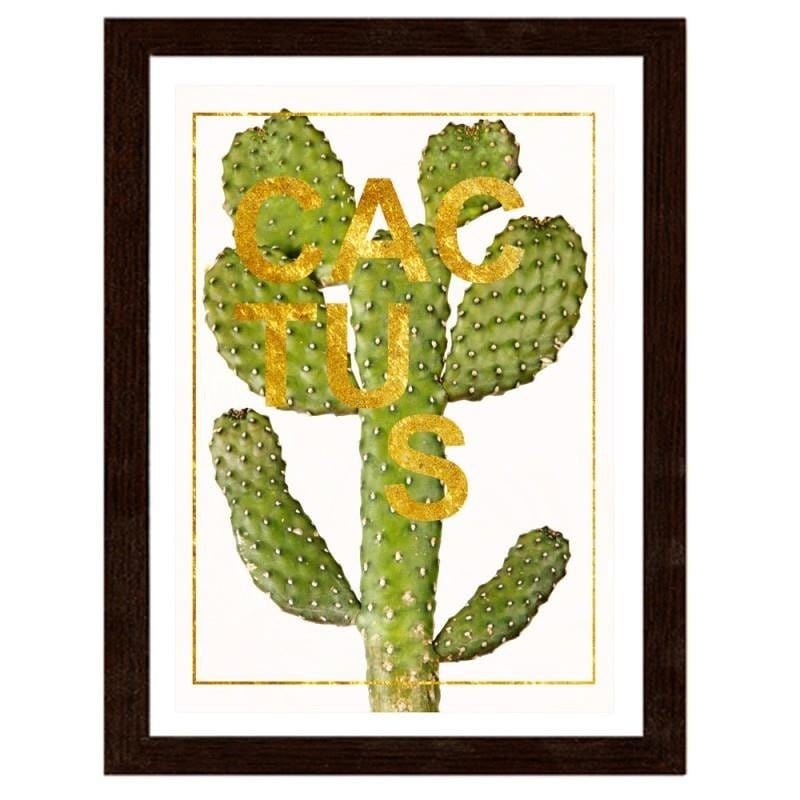 Glezna brūnā rāmī - Cactus  Home Trends DECO