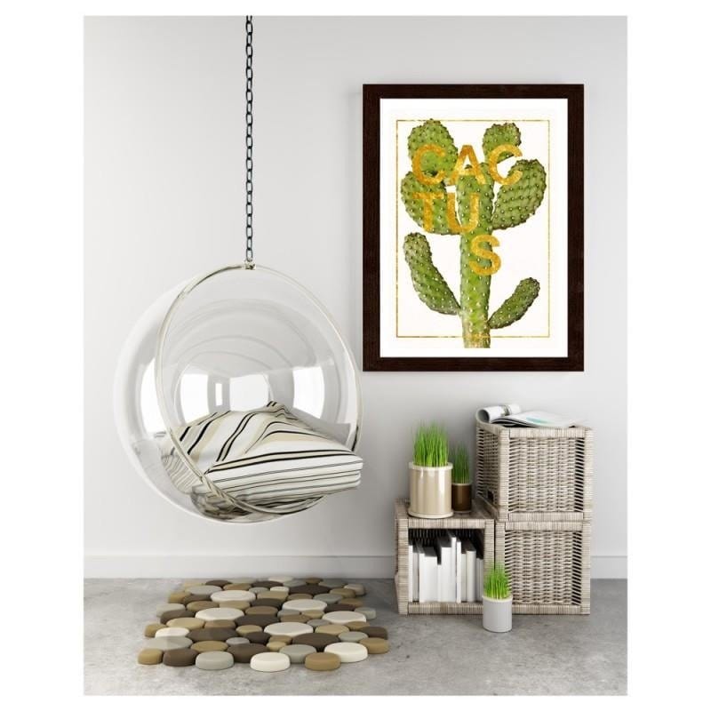 Glezna brūnā rāmī - Cactus  Home Trends DECO