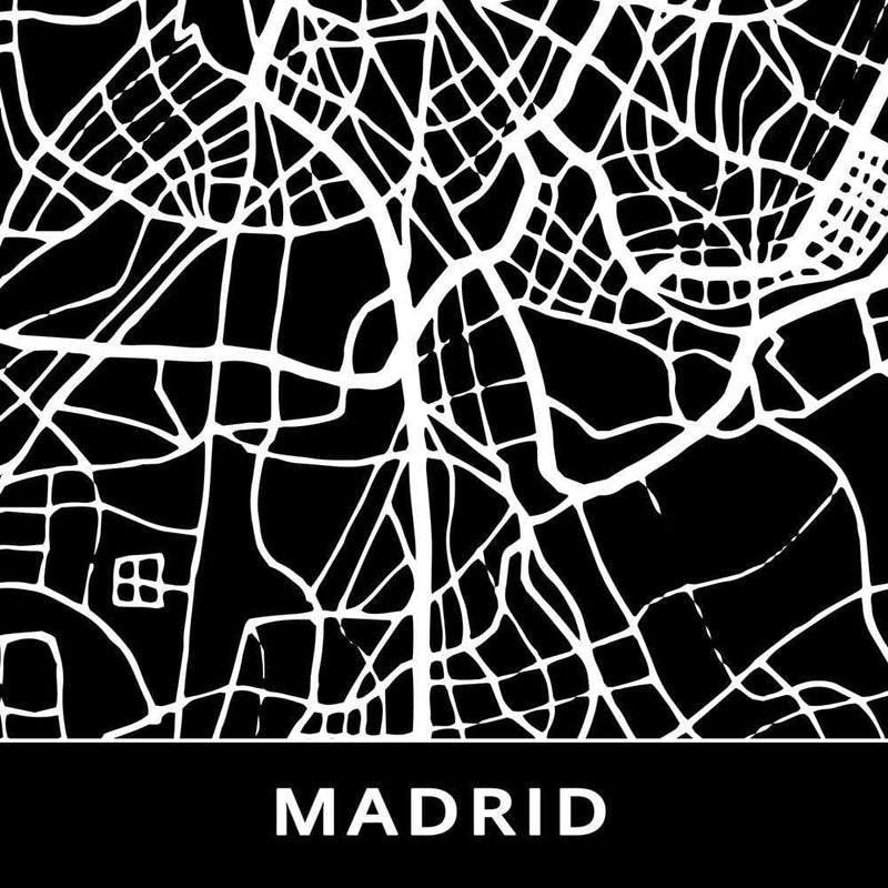 Glezna brūnā rāmī - City In Madrid  Home Trends DECO