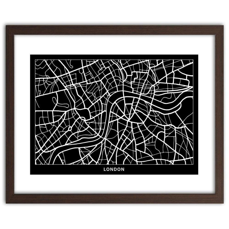 Glezna brūnā rāmī - City London  Home Trends DECO