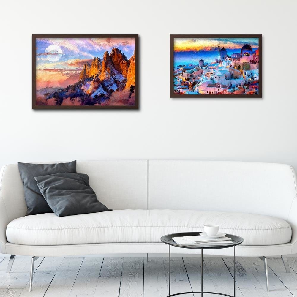 Glezna brūnā rāmī - Colorado Mountains  Home Trends DECO