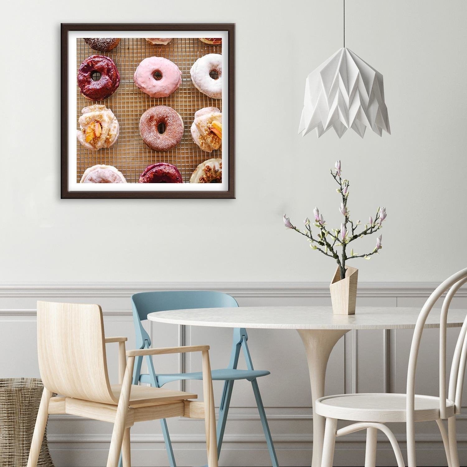 Glezna brūnā rāmī - Colored Donuts  Home Trends DECO
