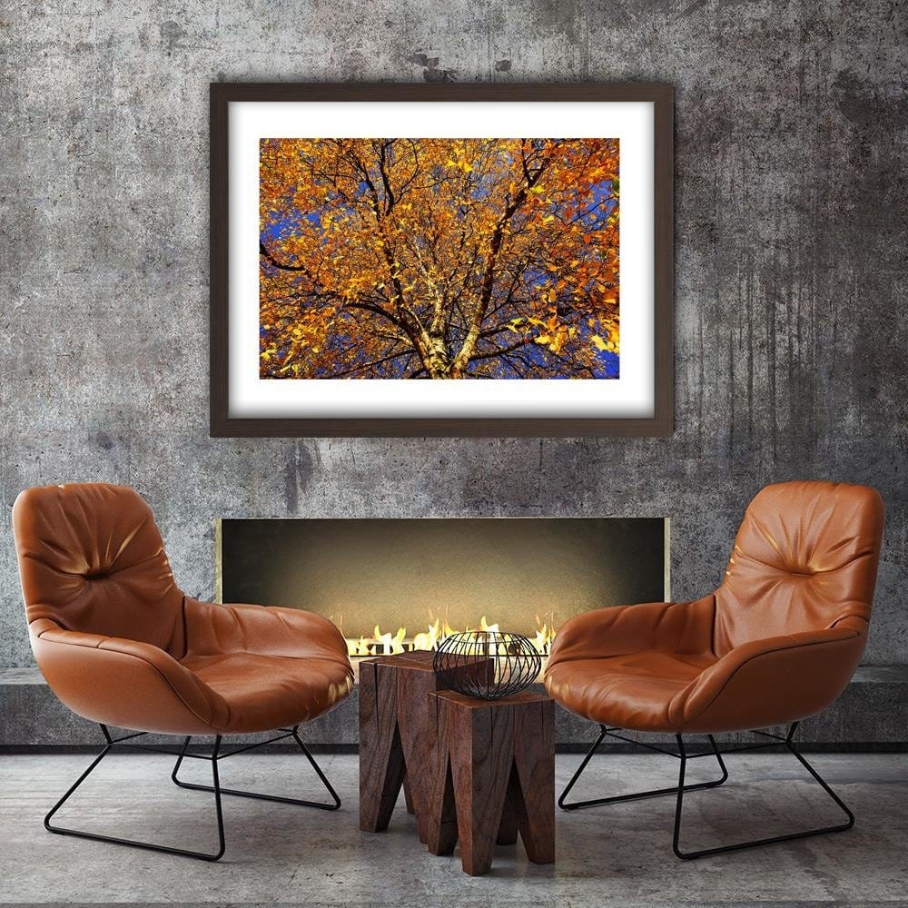 Glezna brūnā rāmī - Colorful Leaves On A Tree  Home Trends DECO