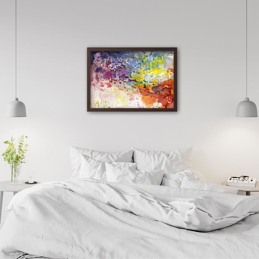 Glezna brūnā rāmī - Colourful Abstraction  Home Trends DECO