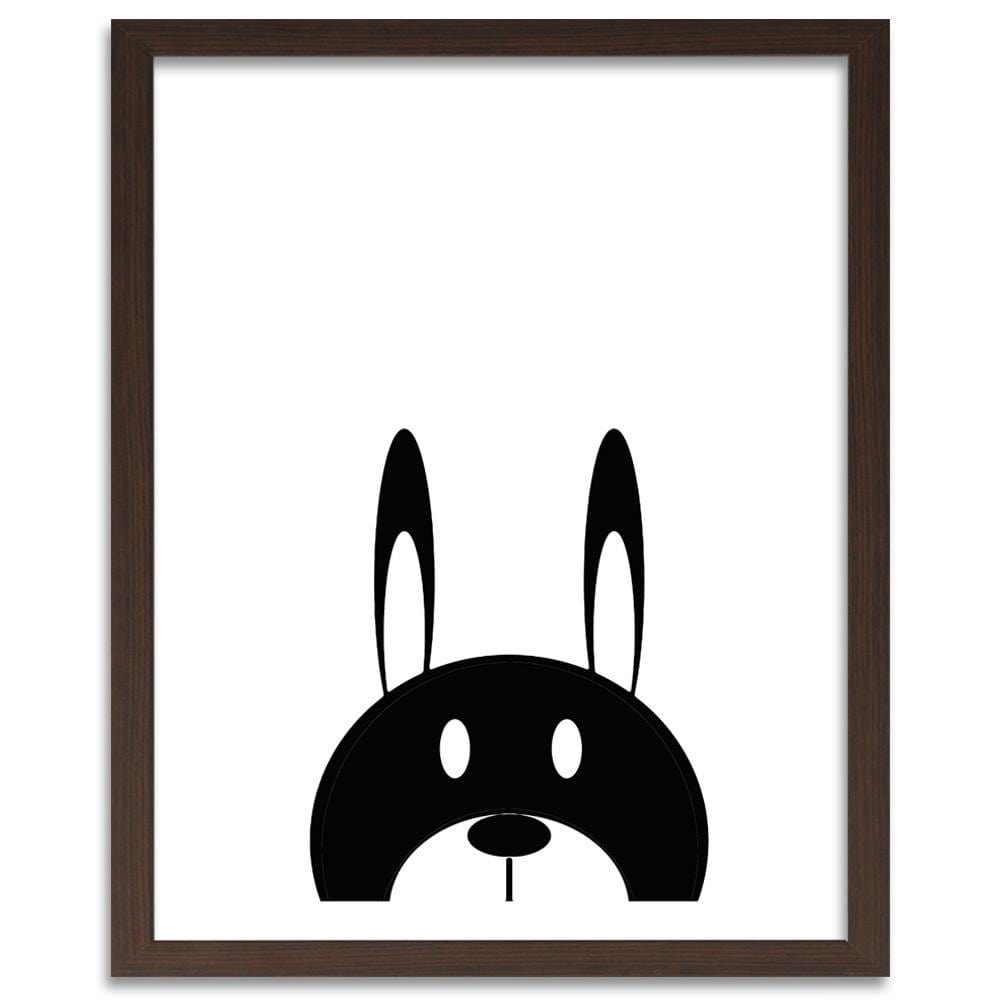 Glezna brūnā rāmī - Contrast Hare  Home Trends DECO