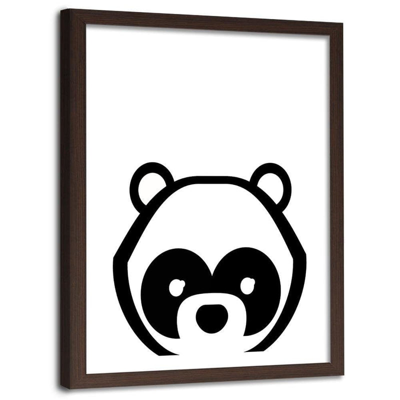 Glezna brūnā rāmī - Contrast Panda  Home Trends DECO