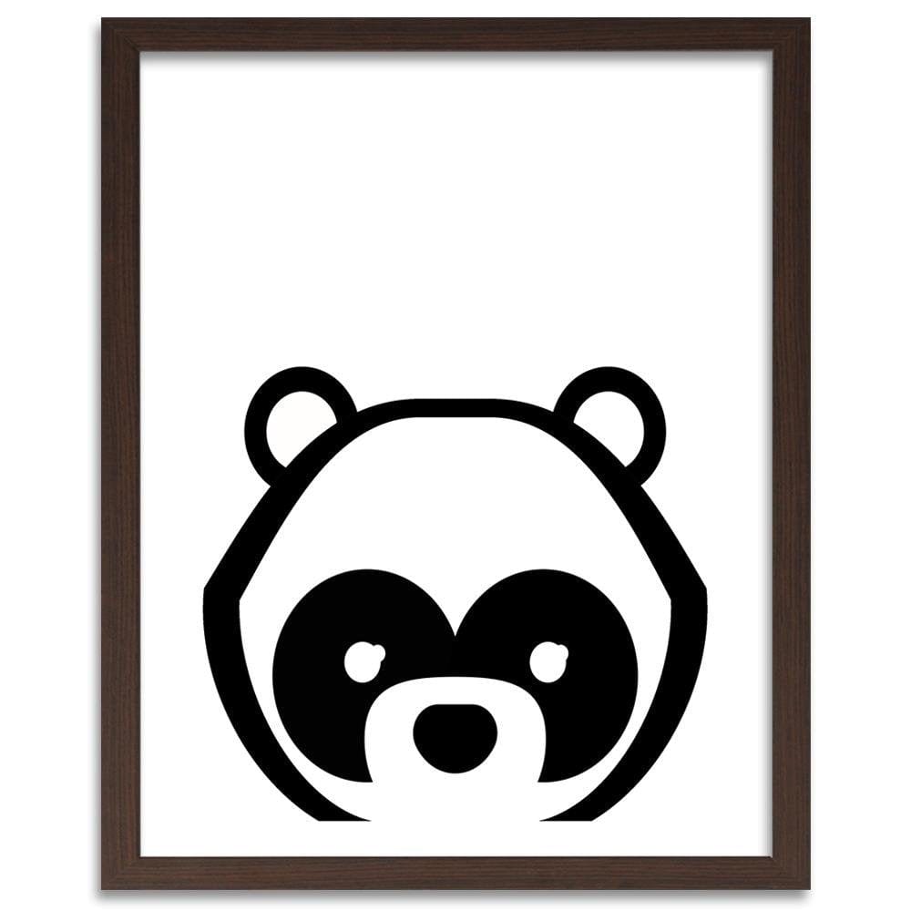 Glezna brūnā rāmī - Contrast Panda  Home Trends DECO