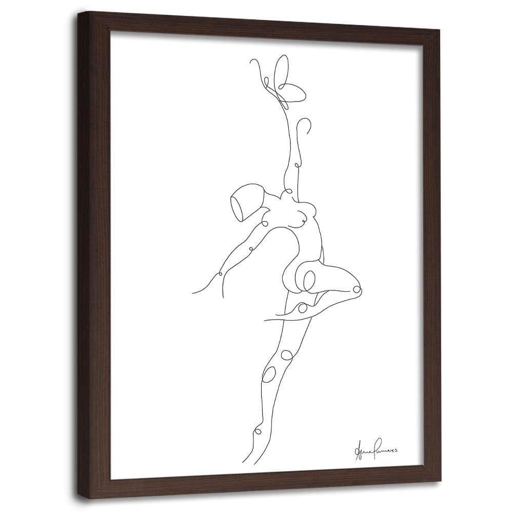Glezna brūnā rāmī - Dancer  Home Trends DECO