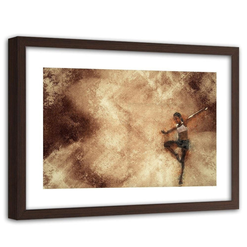 Glezna brūnā rāmī - Dancing Girl Abstraction  Home Trends DECO