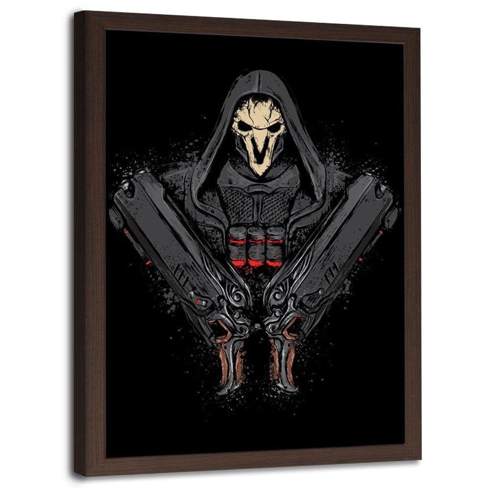Glezna brūnā rāmī - Death Comes Black  Home Trends DECO