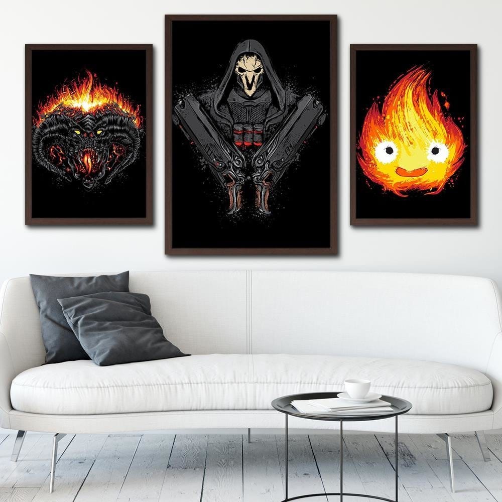 Glezna brūnā rāmī - Death Comes Black  Home Trends DECO