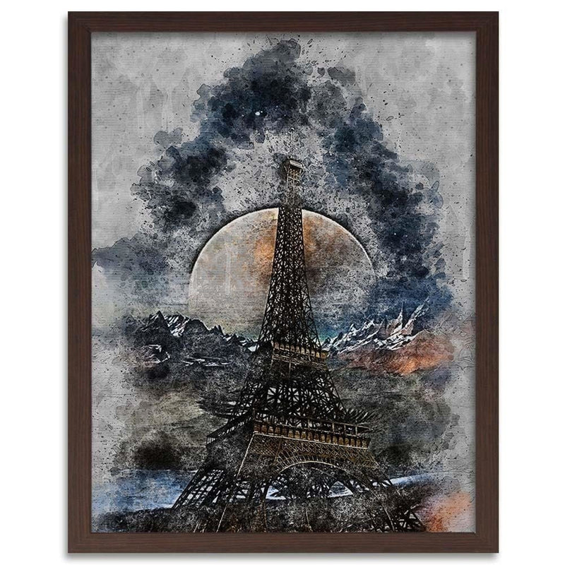 Glezna brūnā rāmī - Eiffel Tower  Home Trends DECO