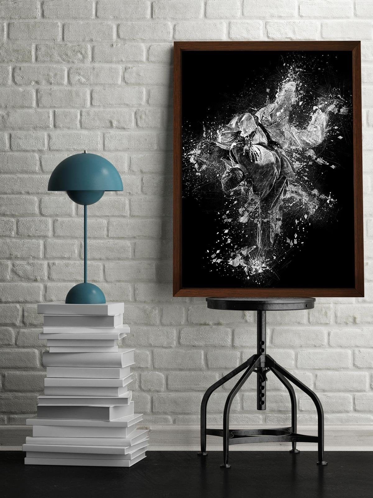 Glezna brūnā rāmī - Fighting Judo 1  Home Trends DECO