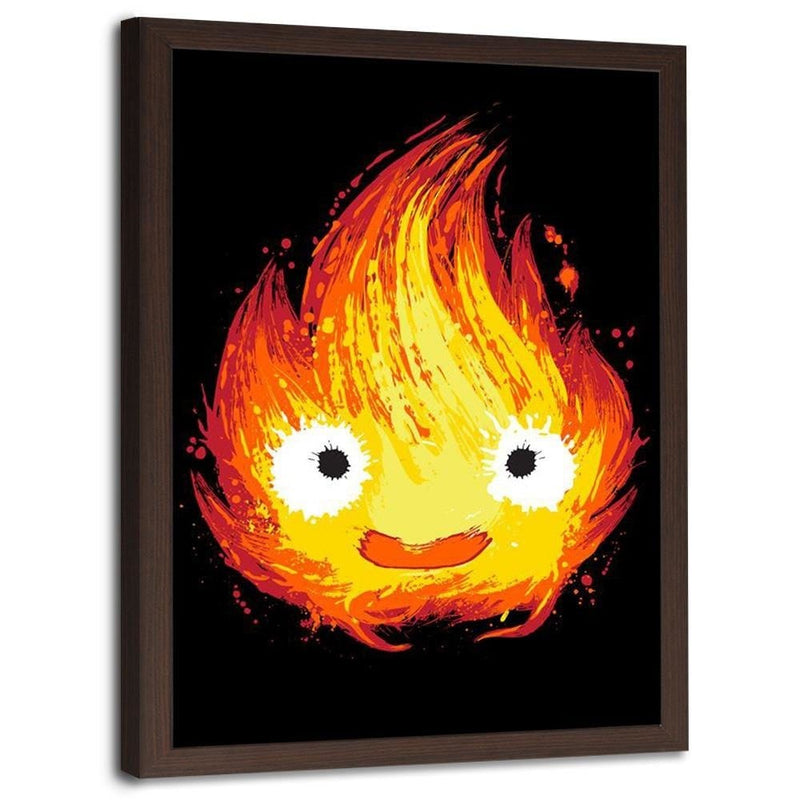 Glezna brūnā rāmī - Fire Spirit Ghost Red  Home Trends DECO