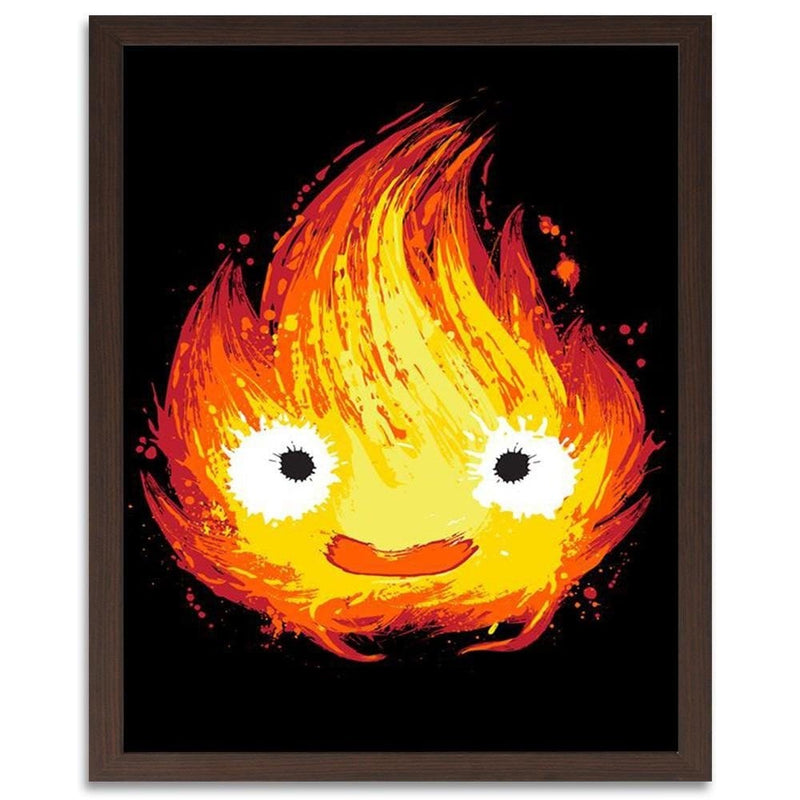 Glezna brūnā rāmī - Fire Spirit Ghost Red  Home Trends DECO