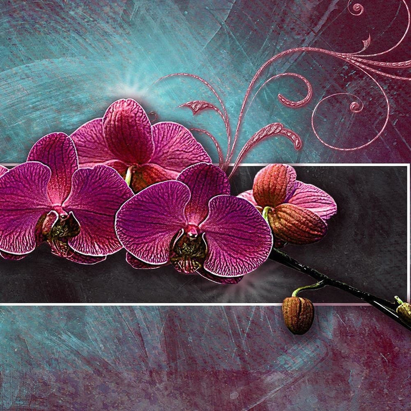 Glezna brūnā rāmī - Fuchsia Orchid  Home Trends DECO